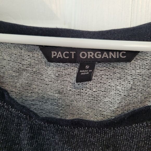 Pact Organic Cotton Navy Blue Sweatshirt Size Small - Picture 3 of 4